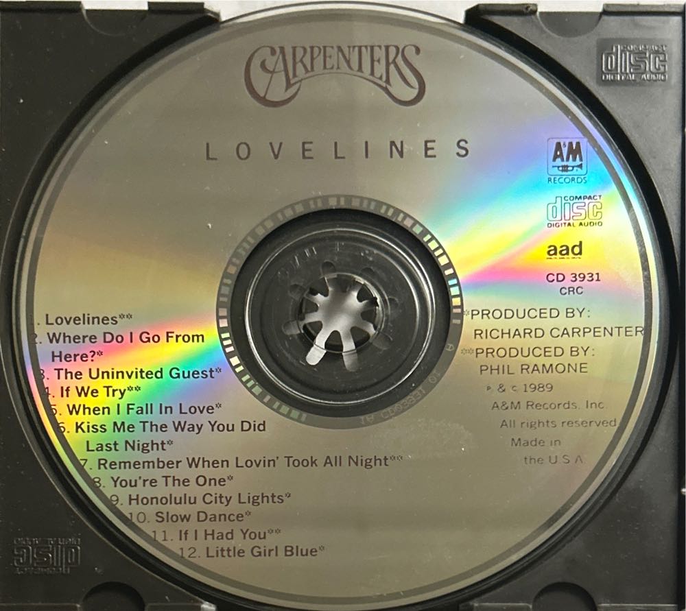 Lovelines - Carpenters (CD - 47) music collectible [Barcode 082839528221] - Main Image 4