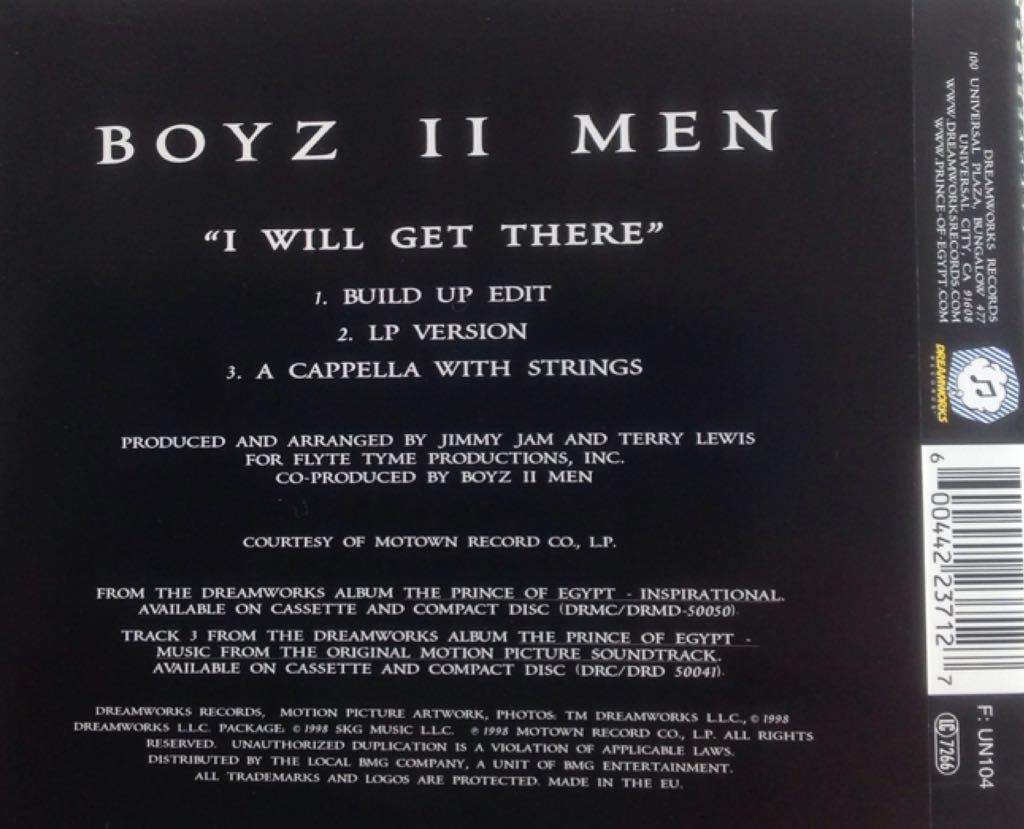 I Will Get There - Boyz II Men (CD) music collectible [Barcode 600442237127] - Main Image 2
