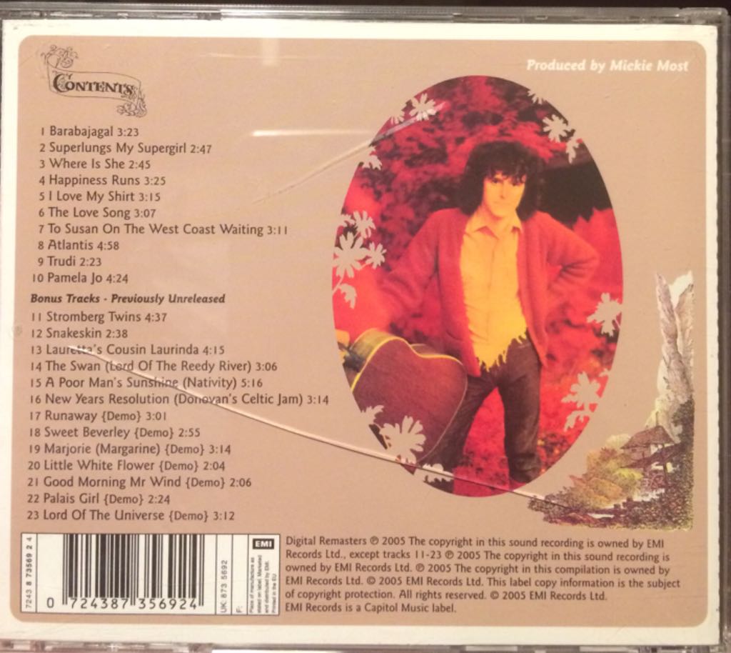 Barabajagal - Donovan (CD - 75) music collectible [Barcode 724387356924] - Main Image 2