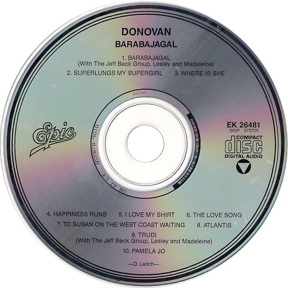 Barabajagal - Donovan (CD - 75) music collectible [Barcode 724387356924] - Main Image 4