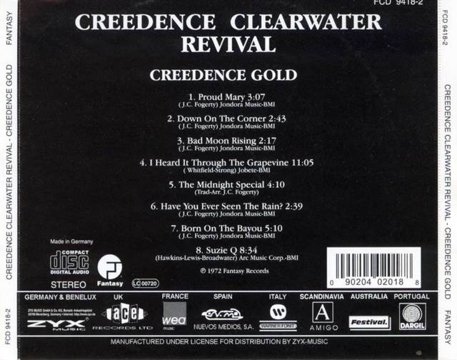 Creedence Gold - Creedence Clearwater Revival (CD) music collectible [Barcode 090204020188] - Main Image 2