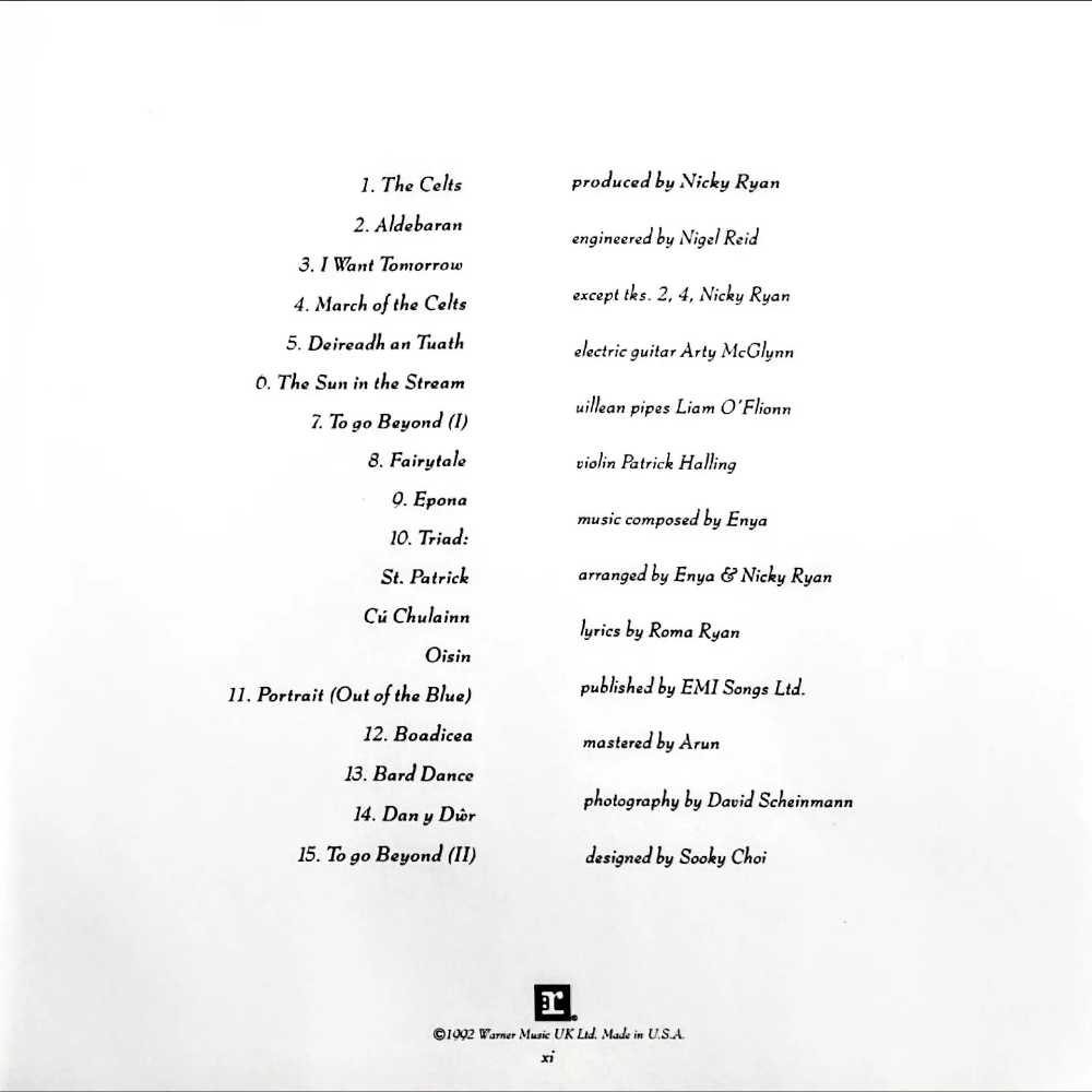 The Celts - Enya (CD - 40) music collectible [Barcode 093624568124] - Main Image 4