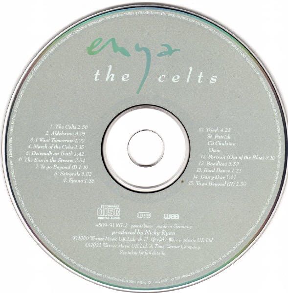 The Celts - Enya (CD - 40) music collectible [Barcode 745099116729] - Main Image 4