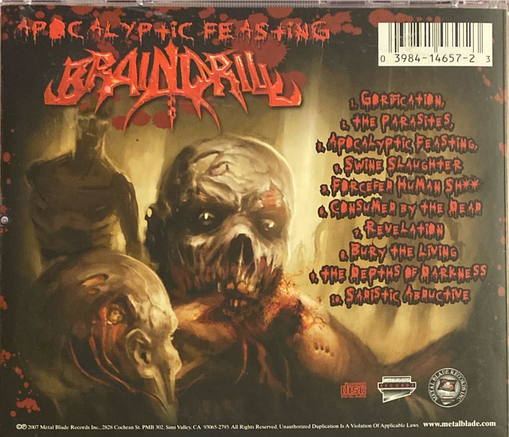 Apocalyptic Feasting - Brain Drill (CD - 35) music collectible [Barcode 039841465723] - Main Image 2