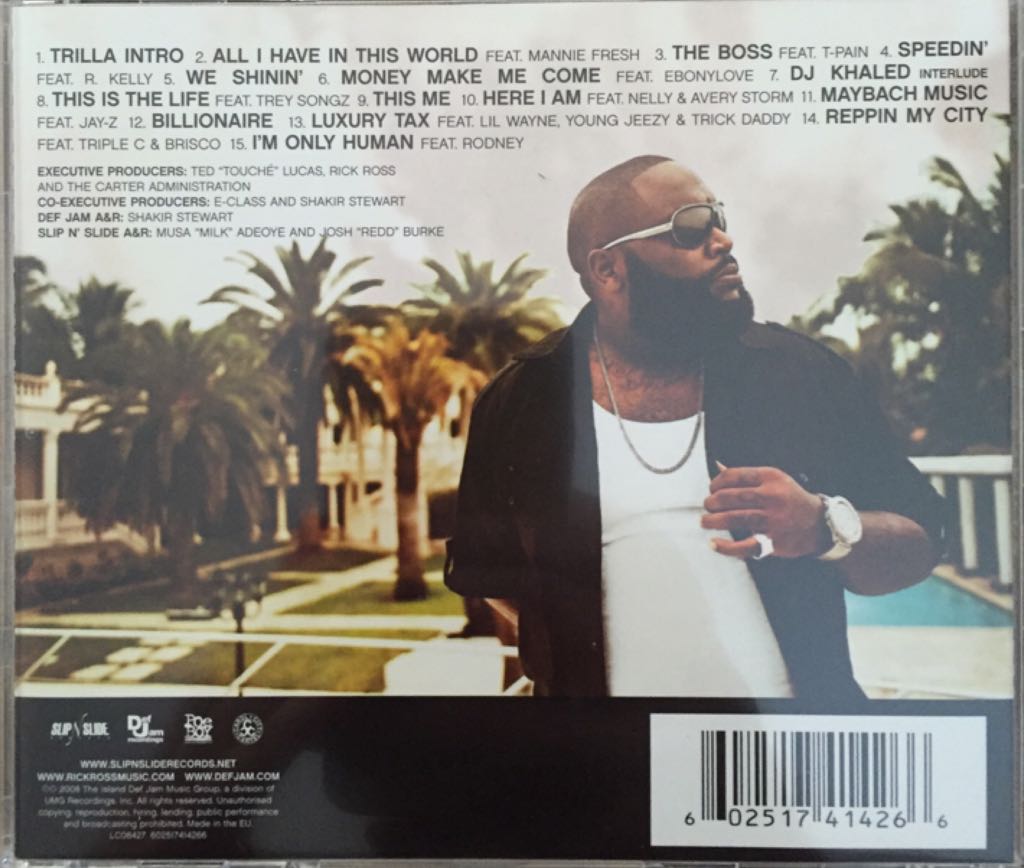 Rick Ross: Trilla - Rick Ross (CD - 56) music collectible [Barcode 602517414266] - Main Image 2
