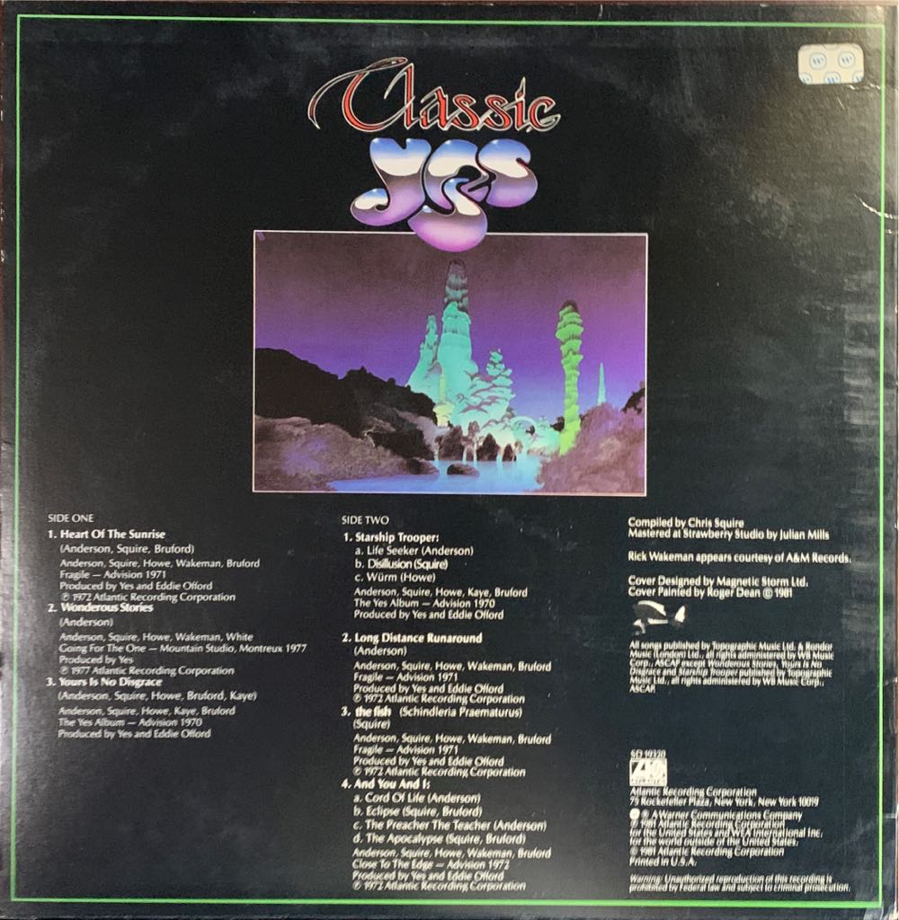 Classic Yes - Yes (12” - 65) music collectible - Main Image 2
