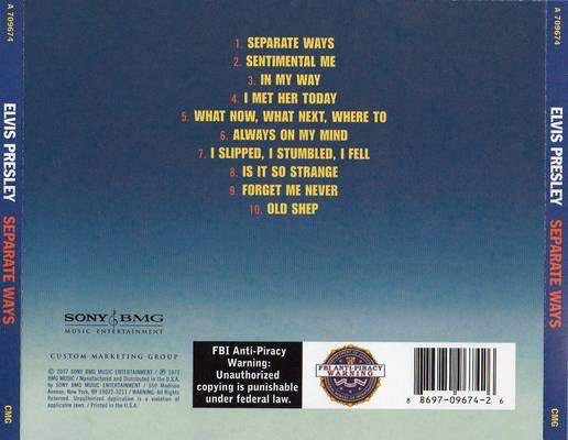 Separate Ways - Presley, Elvis (CD) music collectible [Barcode 886970967426] - Main Image 2