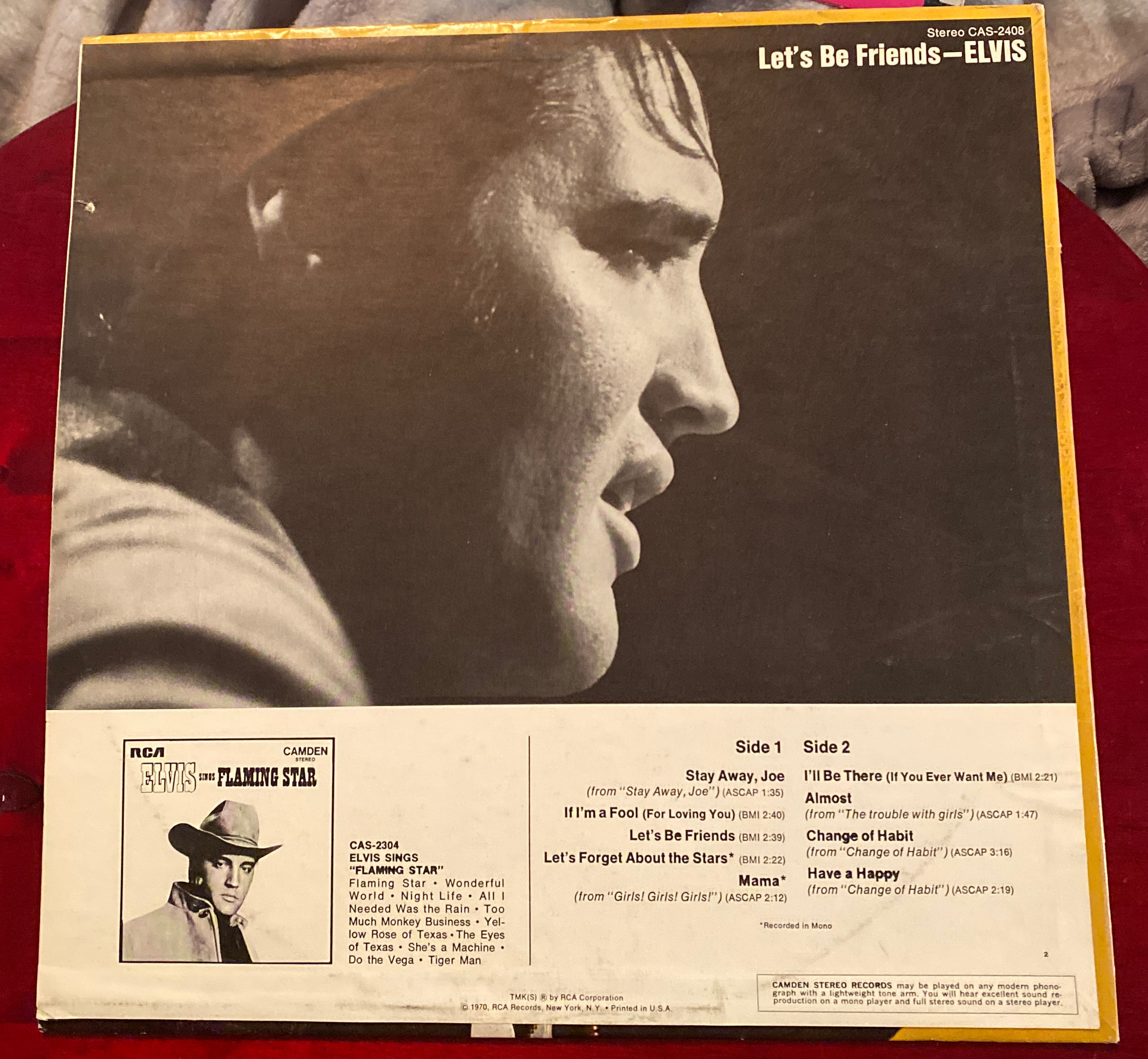 Lets Be Friends - Elvis Presley (12”) music collectible - Main Image 2