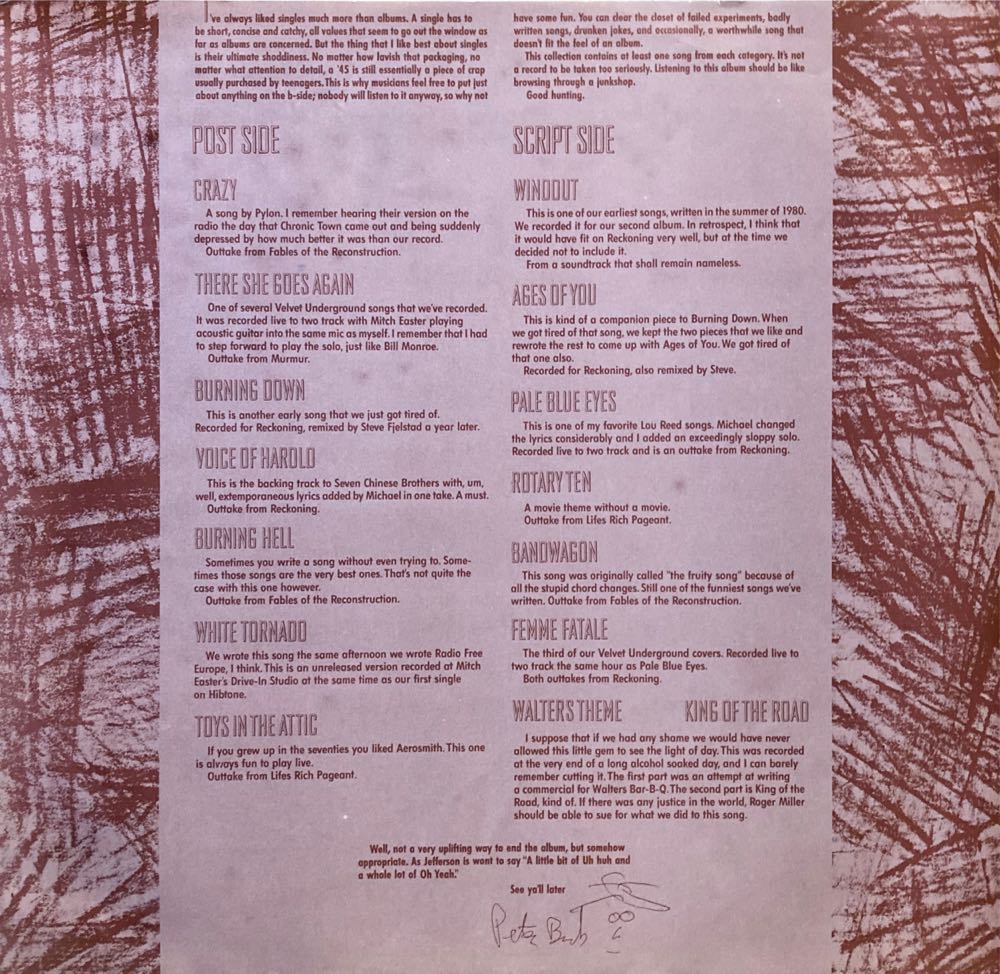 Dead Letter Office - R.E.M. (12” - 43) music collectible [Barcode 044797005411] - Main Image 4