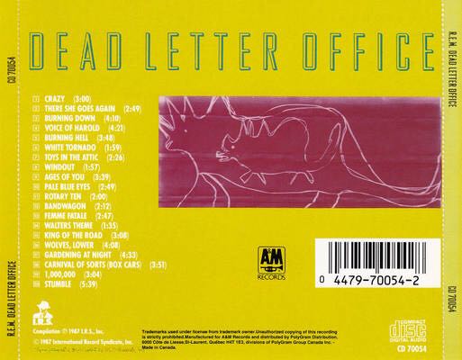 Dead Letter Office - R.E.M. (CD) music collectible [Barcode 082839717427] - Main Image 2