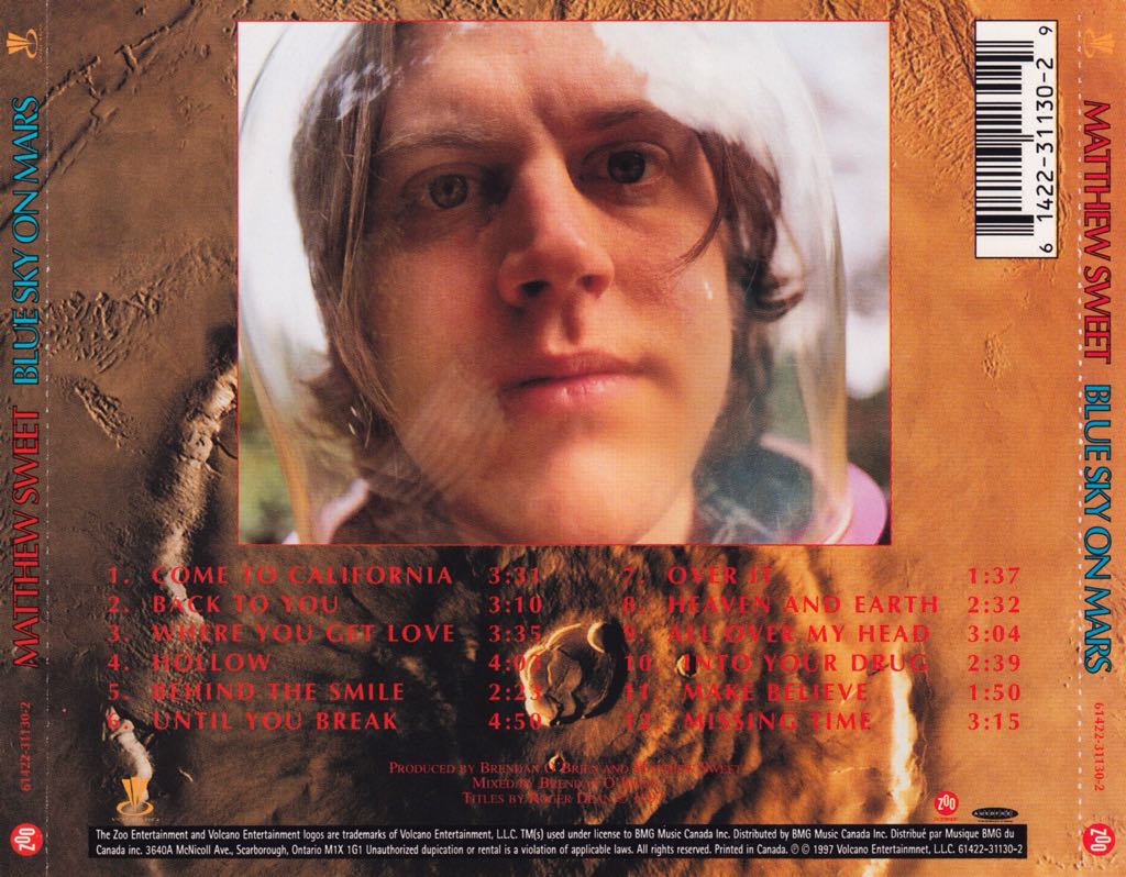 Blue Sky On Mars - Sweet, Matthew (CD) music collectible [Barcode 614223113029] - Main Image 2