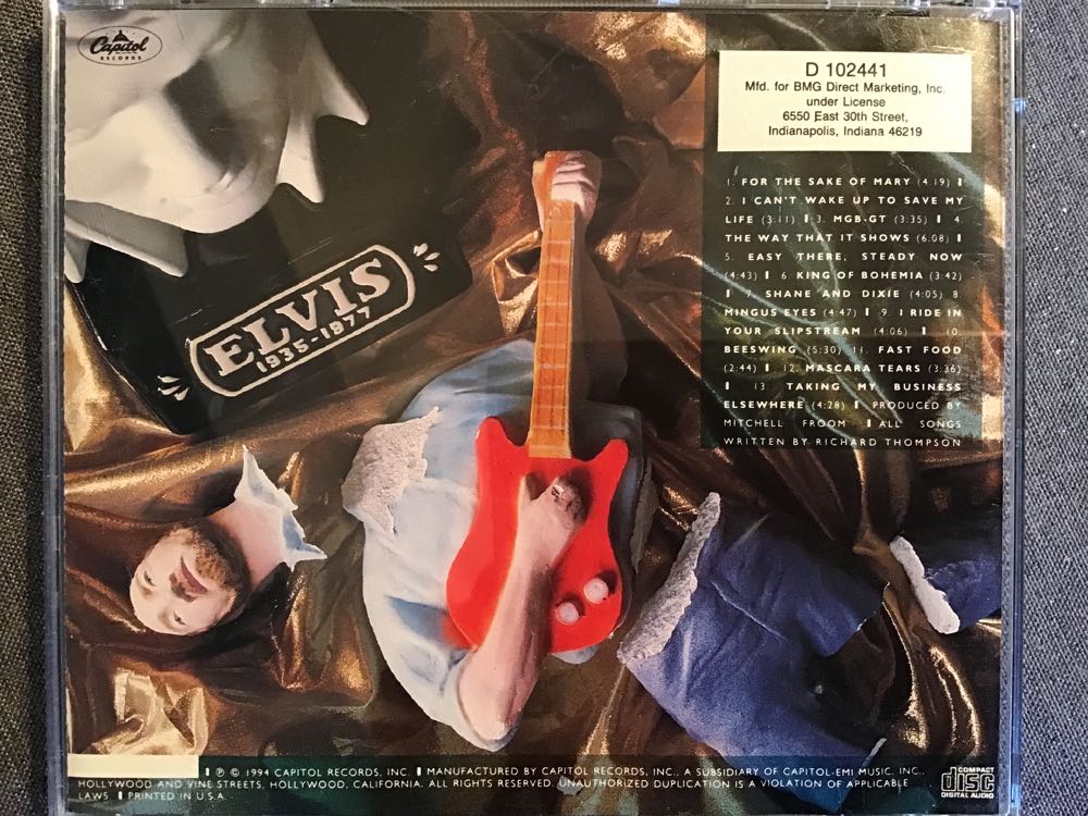 Mirror Blue - Richard Thompson (CD - 55) music collectible - Main Image 2