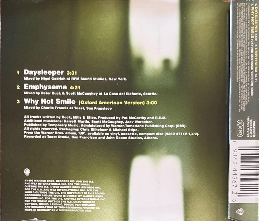 Daysleeper - R.E.M. (CD) music collectible [Barcode 093624456728] - Main Image 2