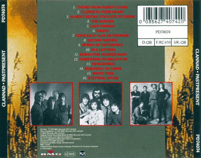 Clannad - Pastpresent - Clannad (CD) music collectible [Barcode 0035627407420] - Main Image 2