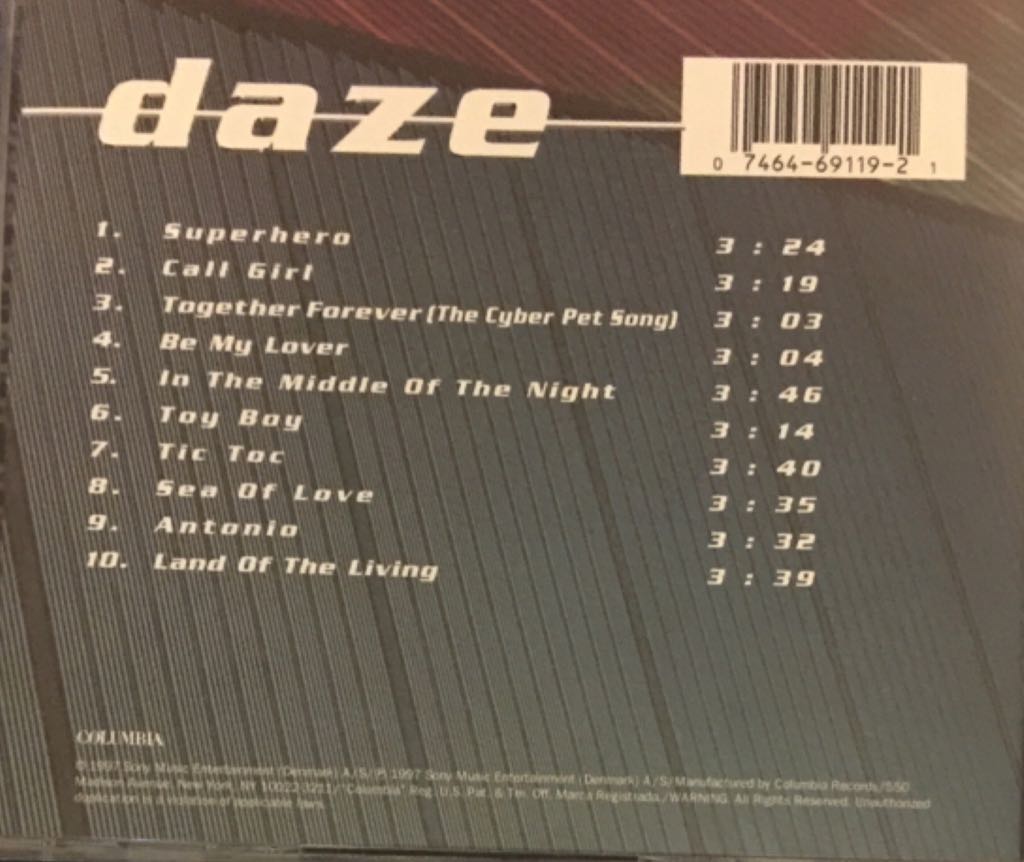 Super Heroes - Daze (CD) music collectible [Barcode 074646911921] - Main Image 2