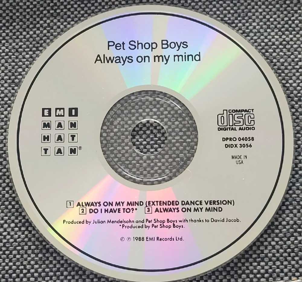 Always On My Mind - Pet Shop Boys (CD - 4) music collectible [Barcode 5099920227722] - Main Image 3