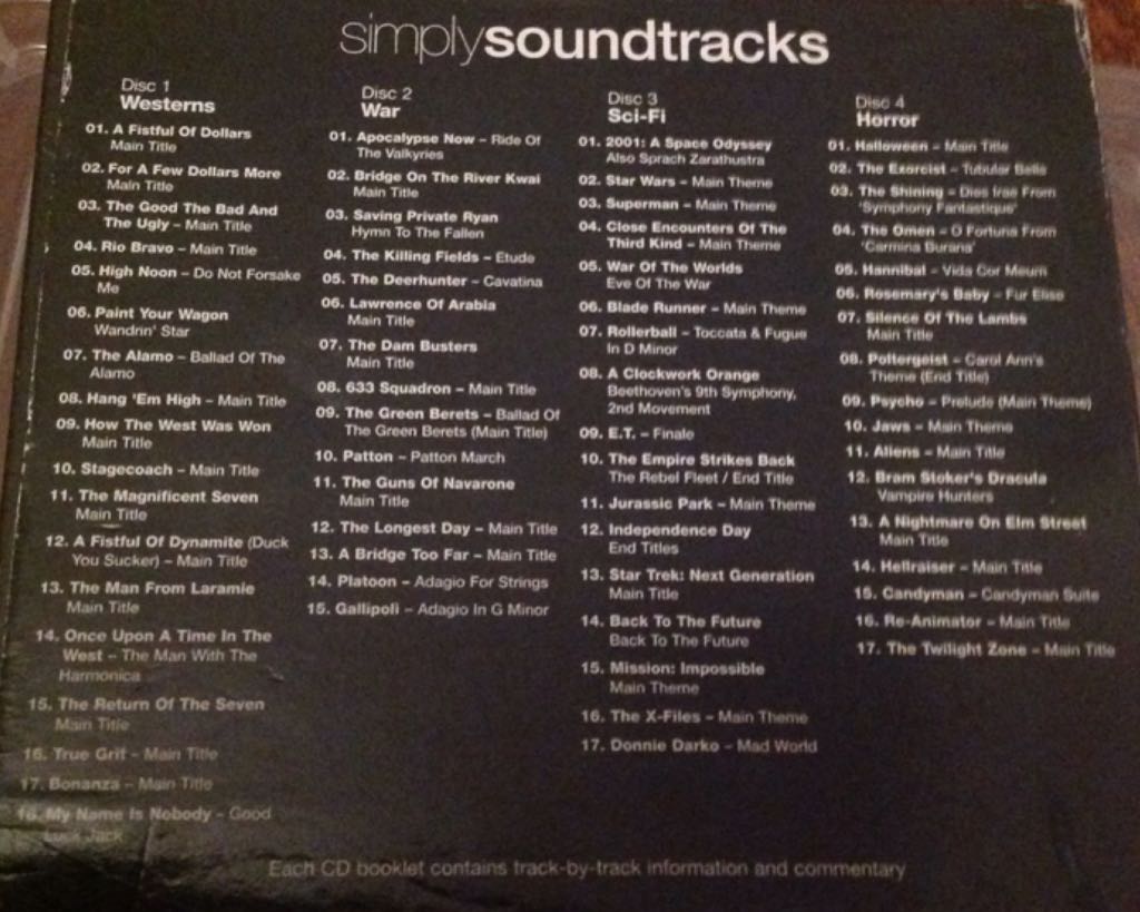 Simply Soundtracks - Horror - Varios Artistas (CD) music collectible [Barcode 698458242129] - Main Image 2