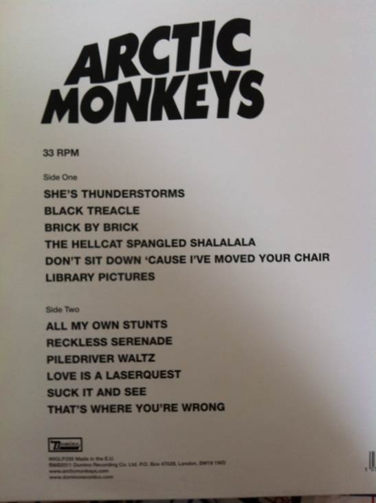 Suck It And See - Arctic Monkeys (12”) music collectible [Barcode 5034202025818] - Main Image 2