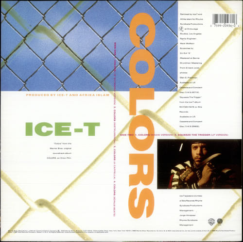 Colors - Ice-T (12”) music collectible [Barcode 075992093606] - Main Image 2