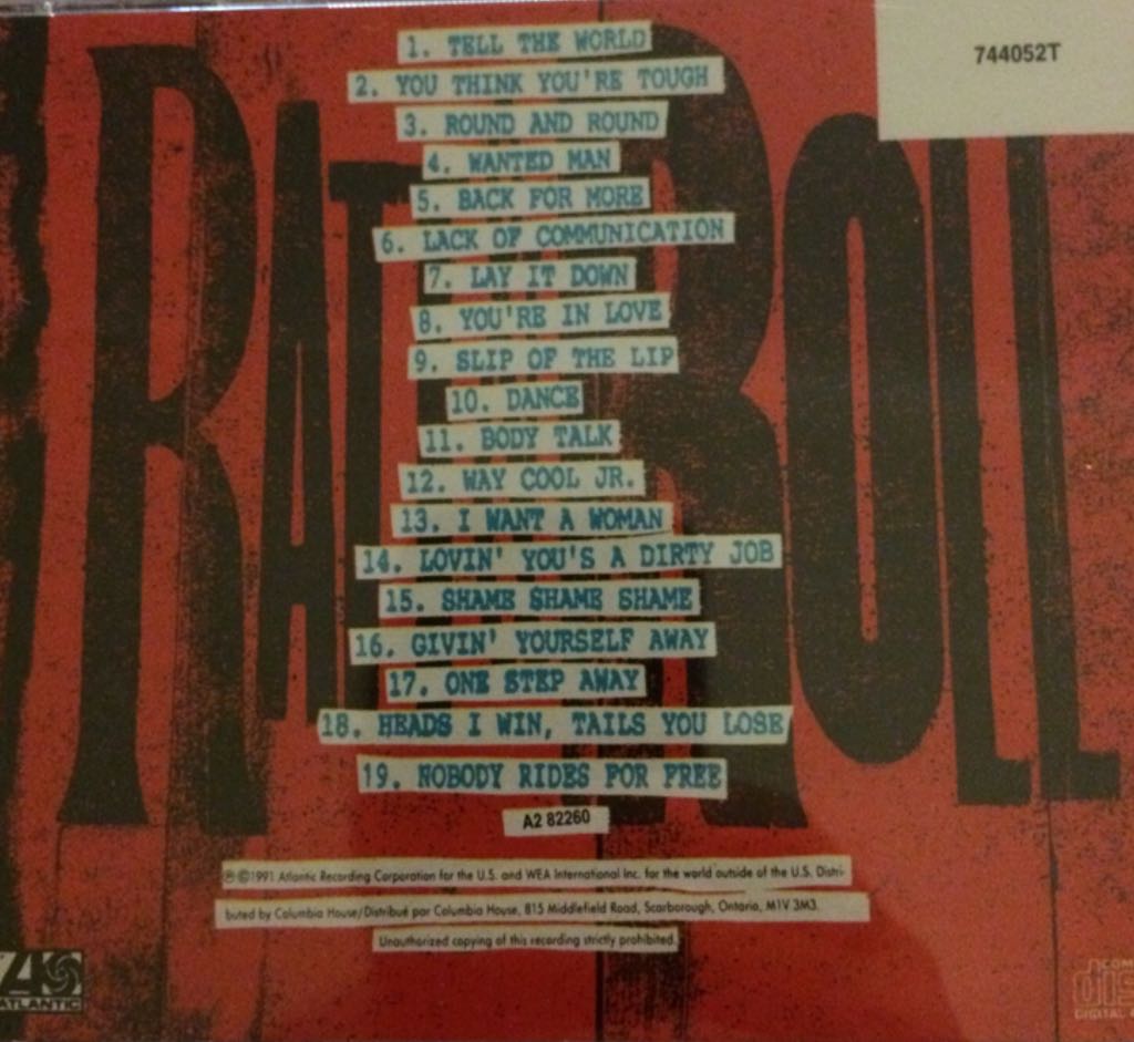 Ratt and Roll 81-91 - Ratt (CD - 76) music collectible [Barcode 075678226021] - Main Image 2