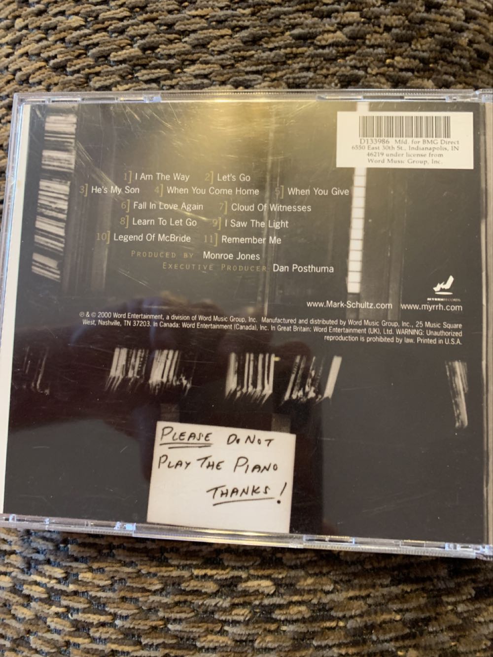 Mark Schultz - Schultz, Mark (CD - 48) music collectible [Barcode 080688601225] - Main Image 2