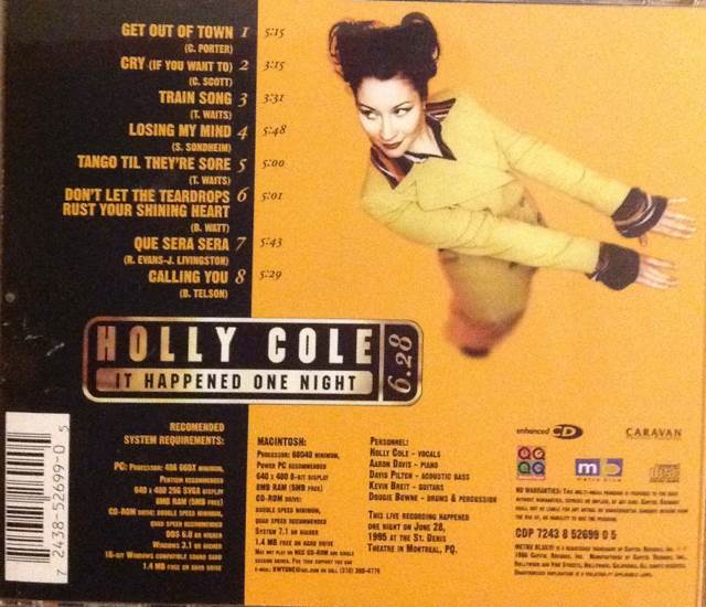It Happened One Night - Holly Cole (CD) music collectible [Barcode 724385269905] - Main Image 2