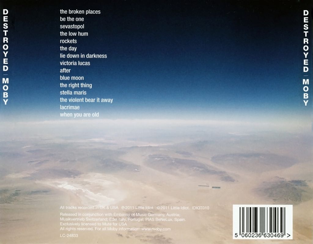 Destroyed - Moby (CD) music collectible [Barcode 5060236630469] - Main Image 2