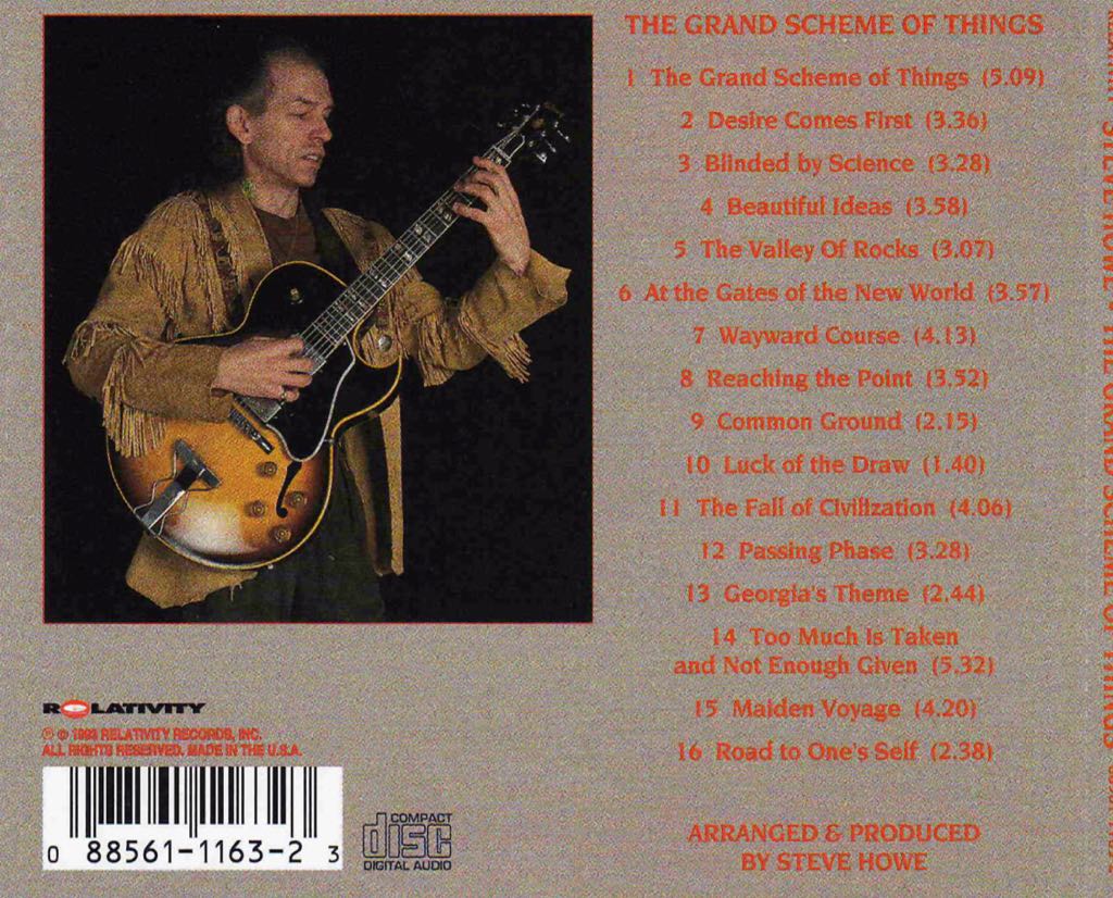 Grand Scheme Of Things, The - Howe, Steve (CD - 59) music collectible [Barcode 088561116323] - Main Image 2