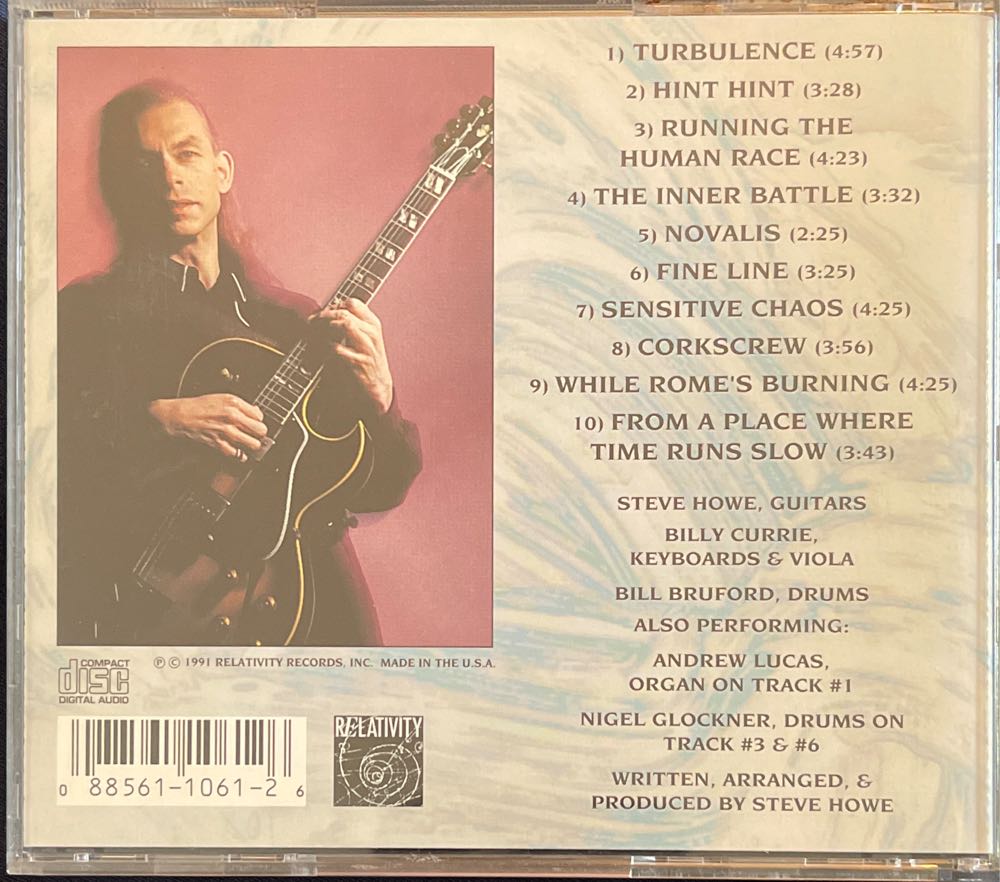Turbulence - Howe, Steve (CD - 39) music collectible [Barcode 088561106126] - Main Image 2