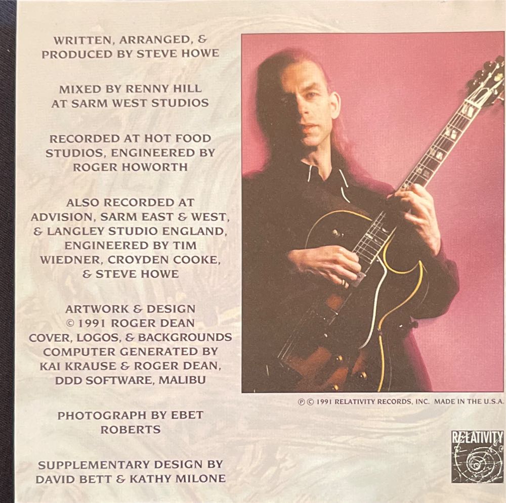 Turbulence - Howe, Steve (CD - 39) music collectible [Barcode 088561106126] - Main Image 3