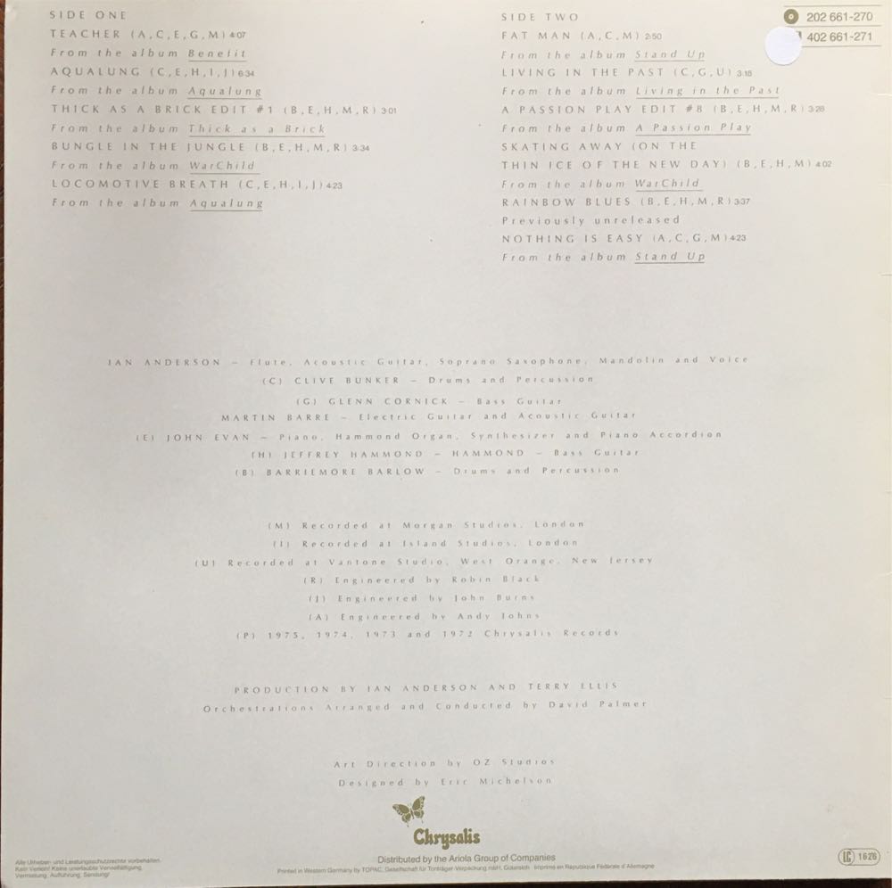 M.U. The Best Of Jethro Tull - Jethro Tull (12”) music collectible - Main Image 2