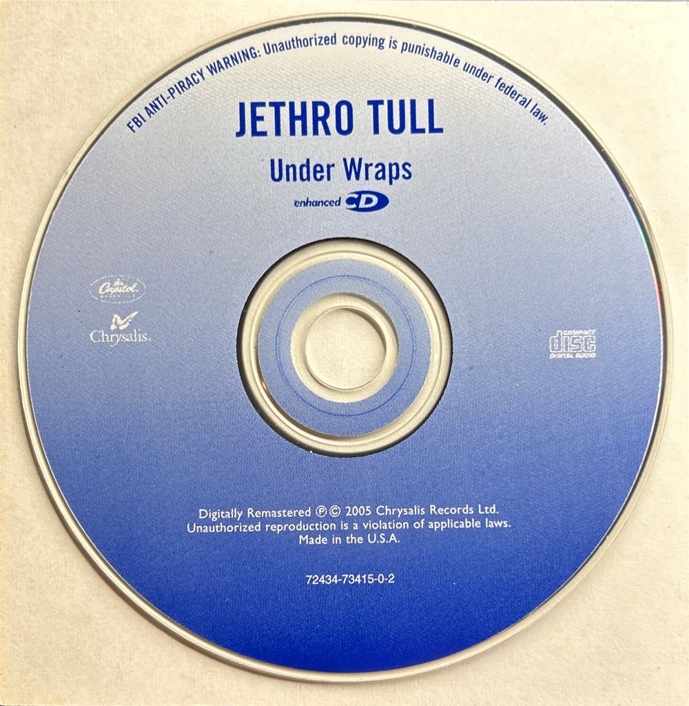 Under Wraps - Jethro Tull (Enhanced CD (ECD) - 59) music collectible [Barcode 724347341502] - Main Image 4