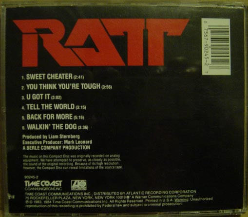 Ratt - Ratt (CD) music collectible [Barcode 075679024527] - Main Image 4