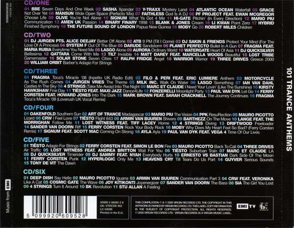 101 Trance Anthems - Various Artists (CD) music collectible [Barcode 5099920609528] - Main Image 2