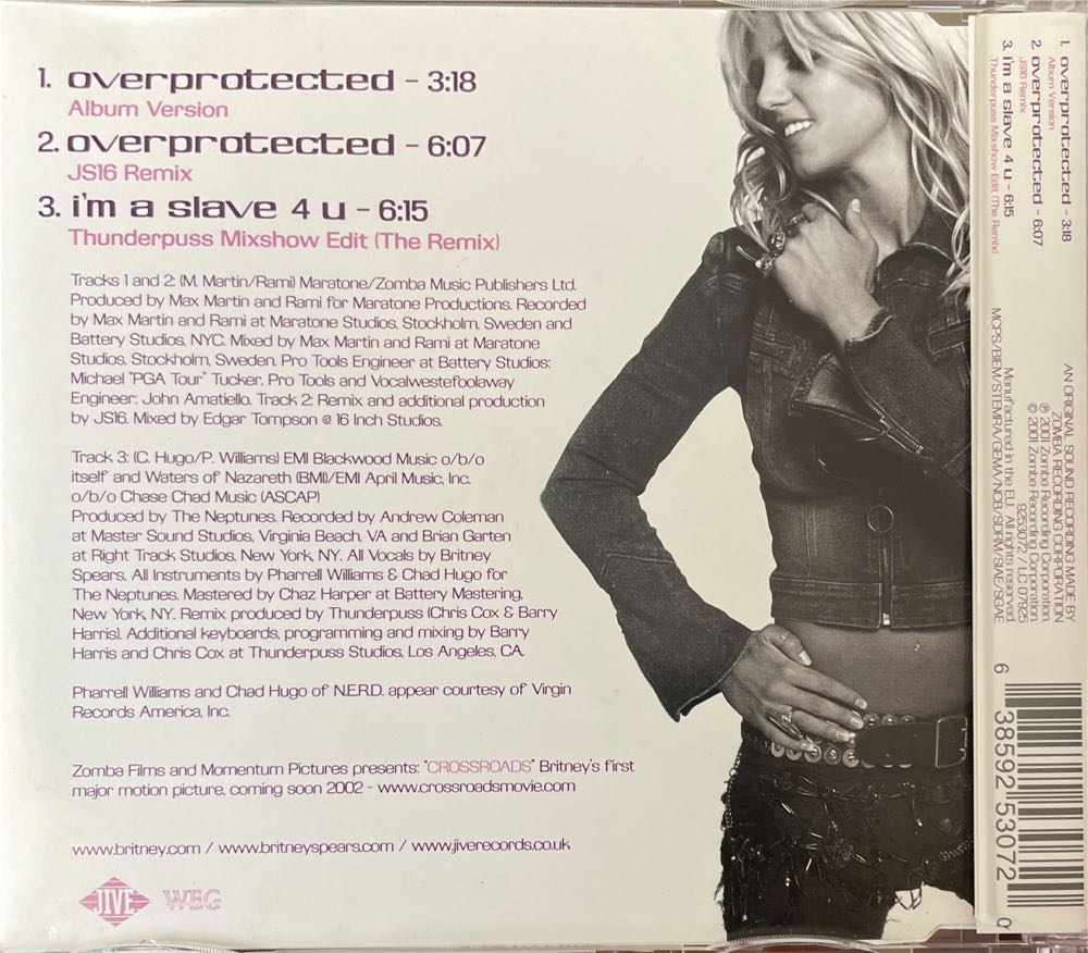 Overprotected - Britney Spears (CD) music collectible [Barcode 638592530720] - Main Image 2