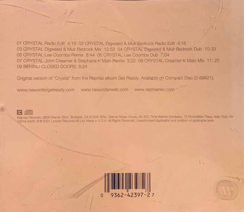 Crystal (US CD Single) - New Order (CD) music collectible [Barcode 093624239727] - Main Image 2