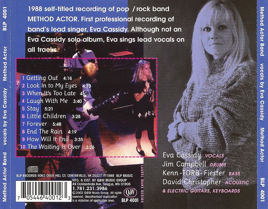 Method Actor - Eva Cassidy (CD - 44) music collectible [Barcode 705446400123] - Main Image 2