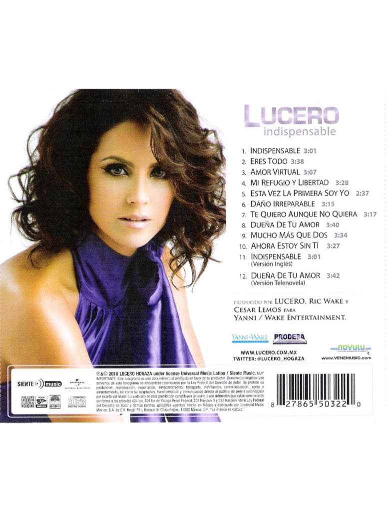 Indispensable - Lucero (CD) music collectible [Barcode 827865503220] - Main Image 2