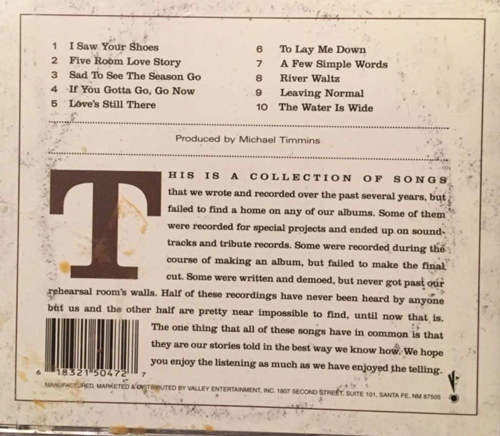 Rarities, B-Sides and Slow, Sad Waltzes - Cowboy Junkies (CD) music collectible [Barcode 620638019023] - Main Image 2