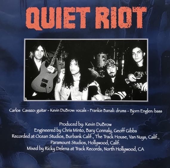 Down To The Bone - Quiet Riot (CD - 6845) music collectible [Barcode 703911102923] - Main Image 3