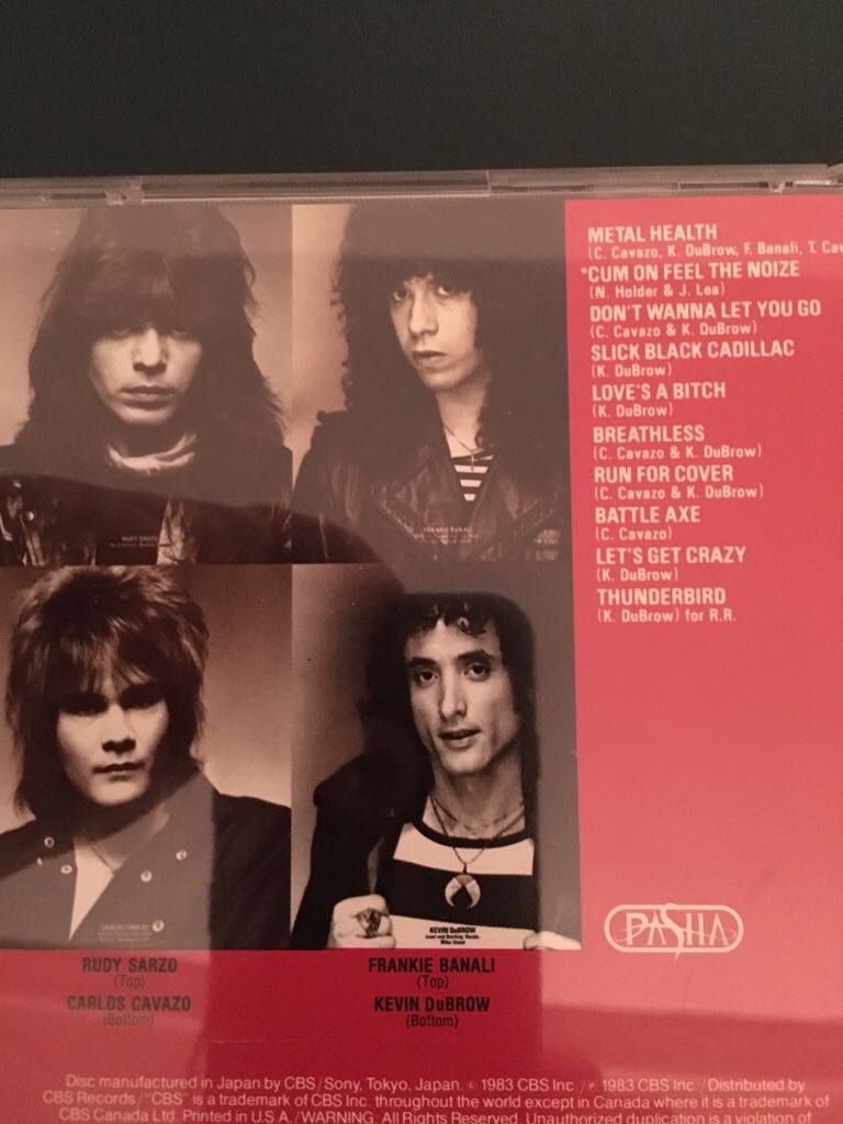 Metal Health - Quiet Riot (CD - 51) music collectible [Barcode 074643844321] - Main Image 2