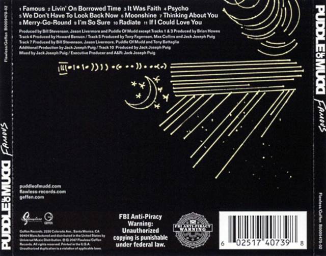 Famous - Puddle Of Mudd (CD - 38:29) music collectible [Barcode 602517393455] - Main Image 2