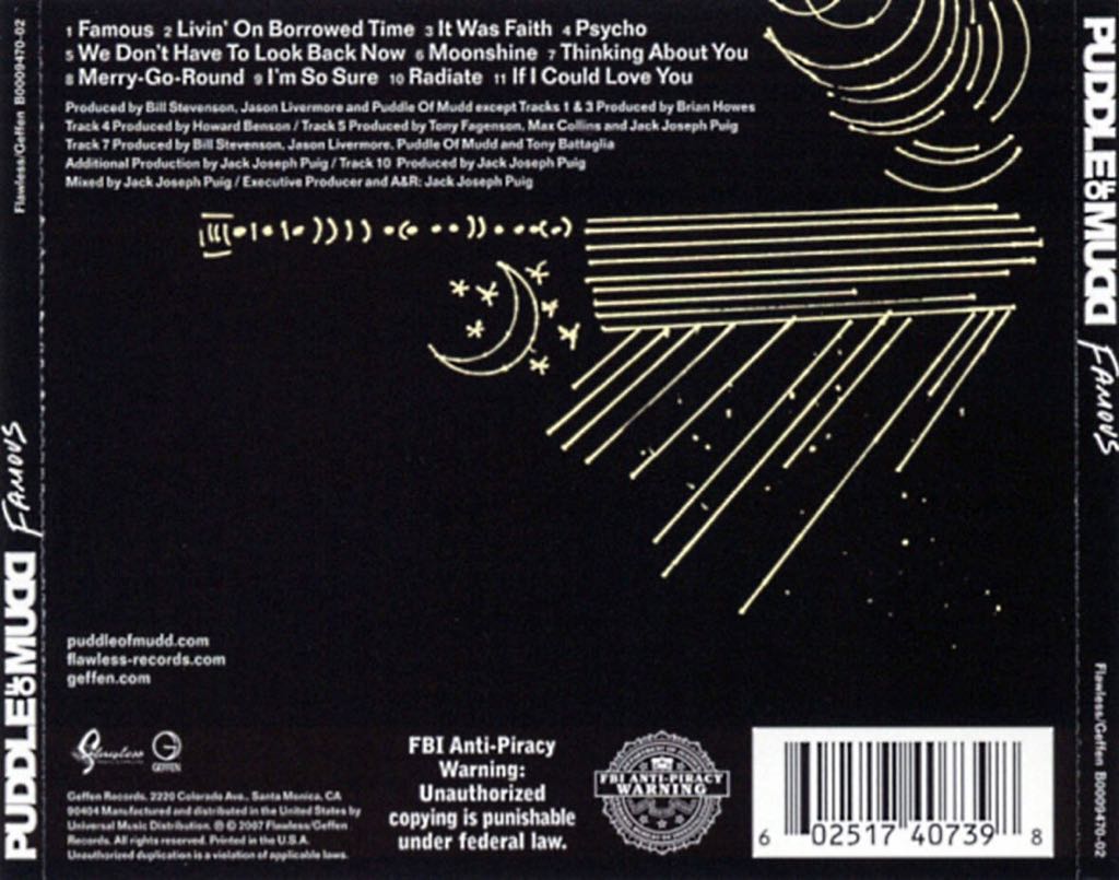 Famous - Puddle Of Mudd (CD) music collectible - Main Image 2
