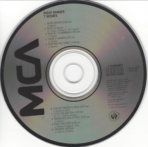 Night Ranger-7 Wishes - Night Ranger (12”) music collectible [Barcode 076732559321] - Main Image 3