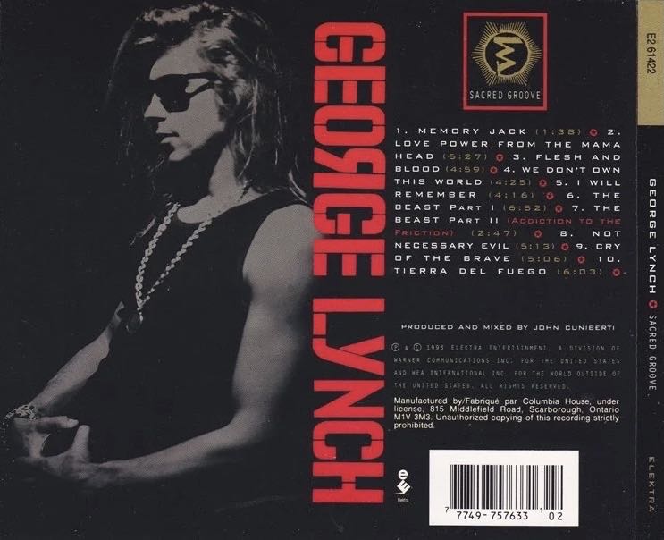 Sacred Groove - George Lynch (CD - 47) music collectible [Barcode 075596142243] - Main Image 2