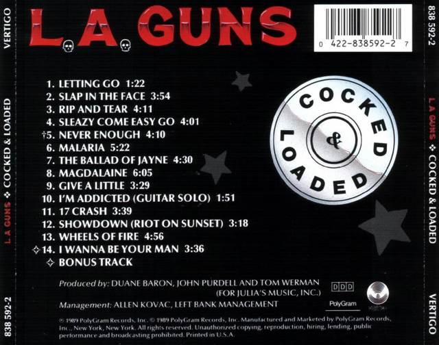 Cocked and Loaded - L.A. Guns (CD - 56) music collectible [Barcode 042283859227] - Main Image 2