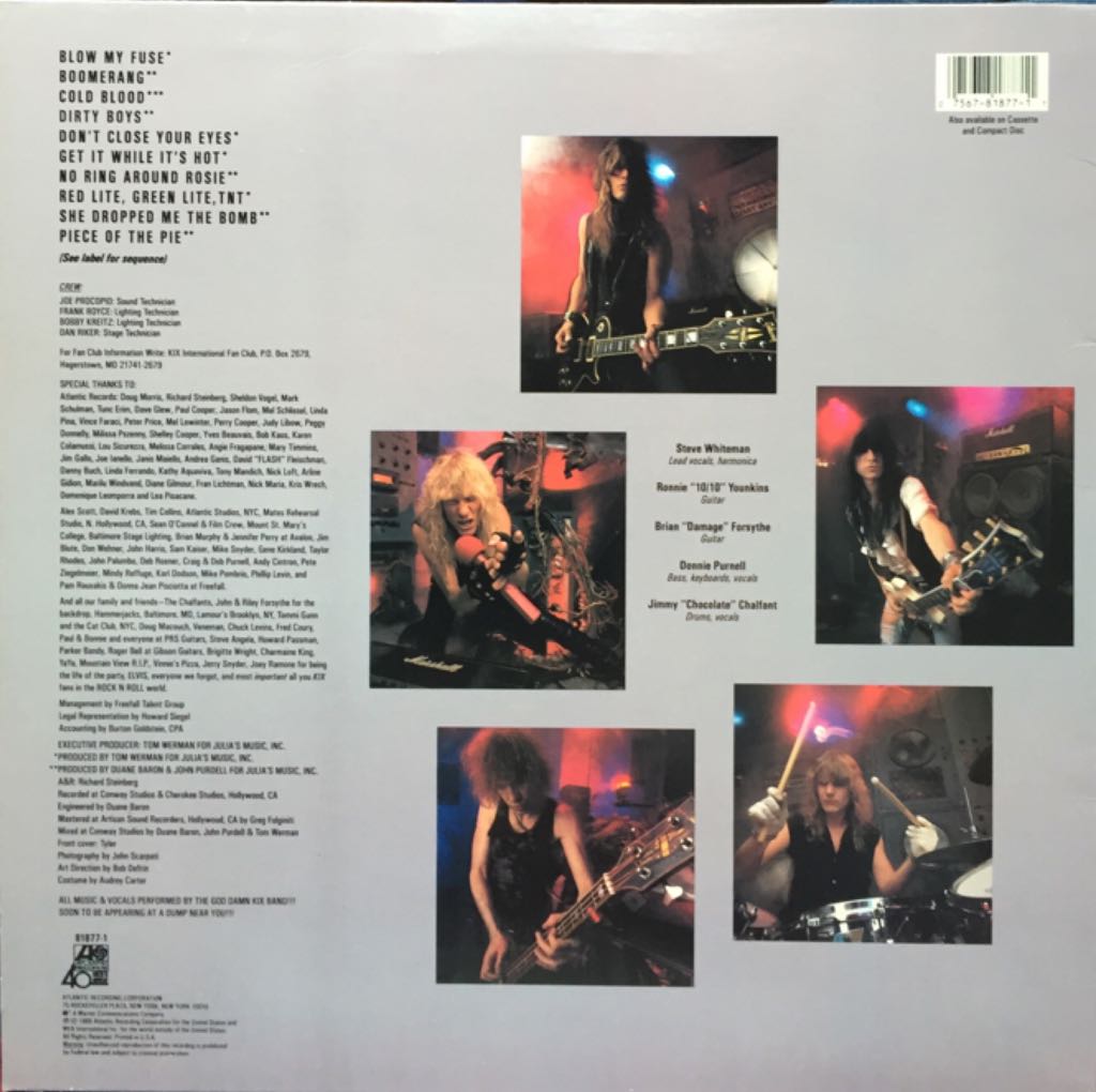 Blow My Fuse - Kix (12” - 40) music collectible [Barcode 075678187711] - Main Image 2