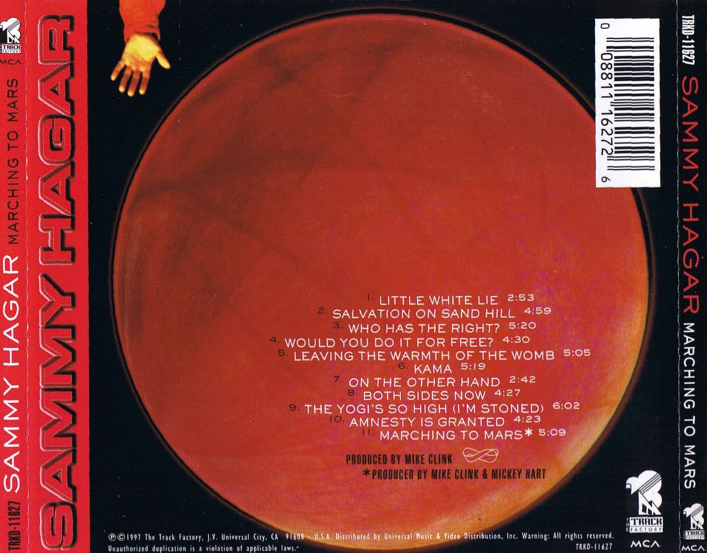 Marching To Mars - Sammy Hagar (CD-R - 51) music collectible - Main Image 2