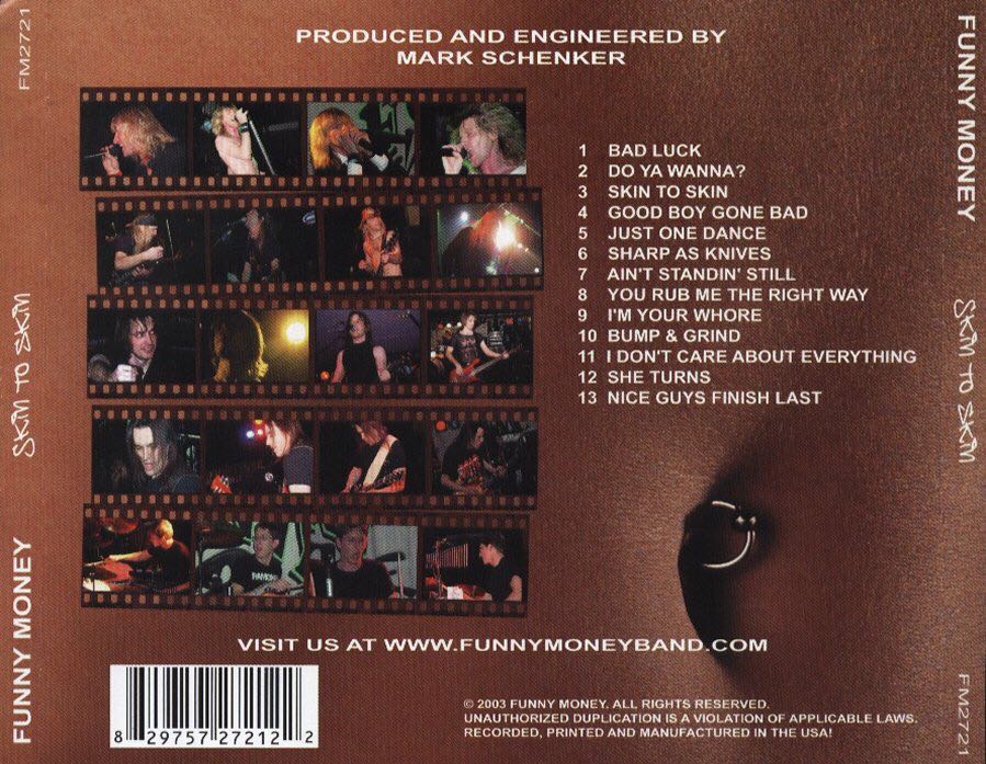 Skin To Skin - Funny Money (CD - 51) music collectible [Barcode 829757272122] - Main Image 2