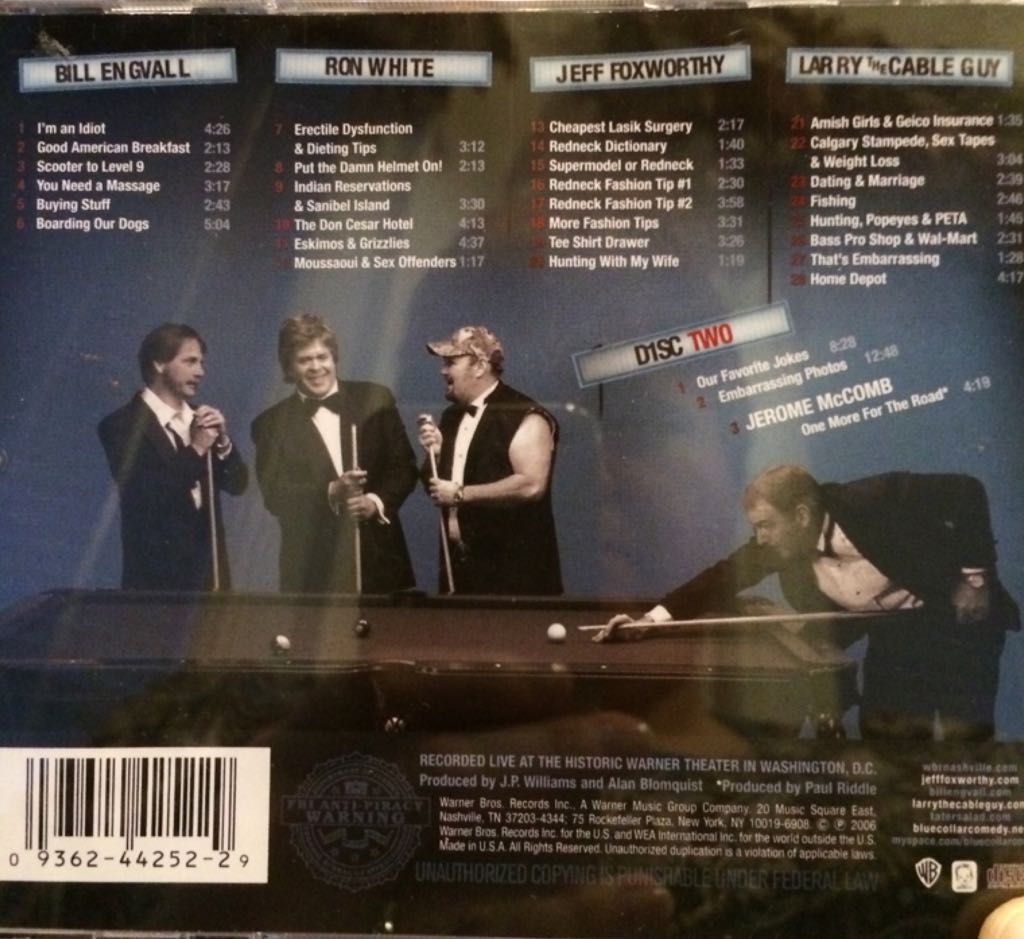 Blue Collar Comedy Tour: One for the Road - Various Comedy Artists (CD - 106) music collectible [Barcode 093624425229] - Main Image 2